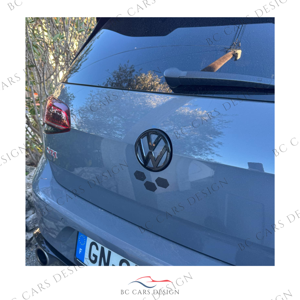 Emblème Arrière pour Volkswagen Golf 7 Phase 1 et 2 - "Pure Grey"