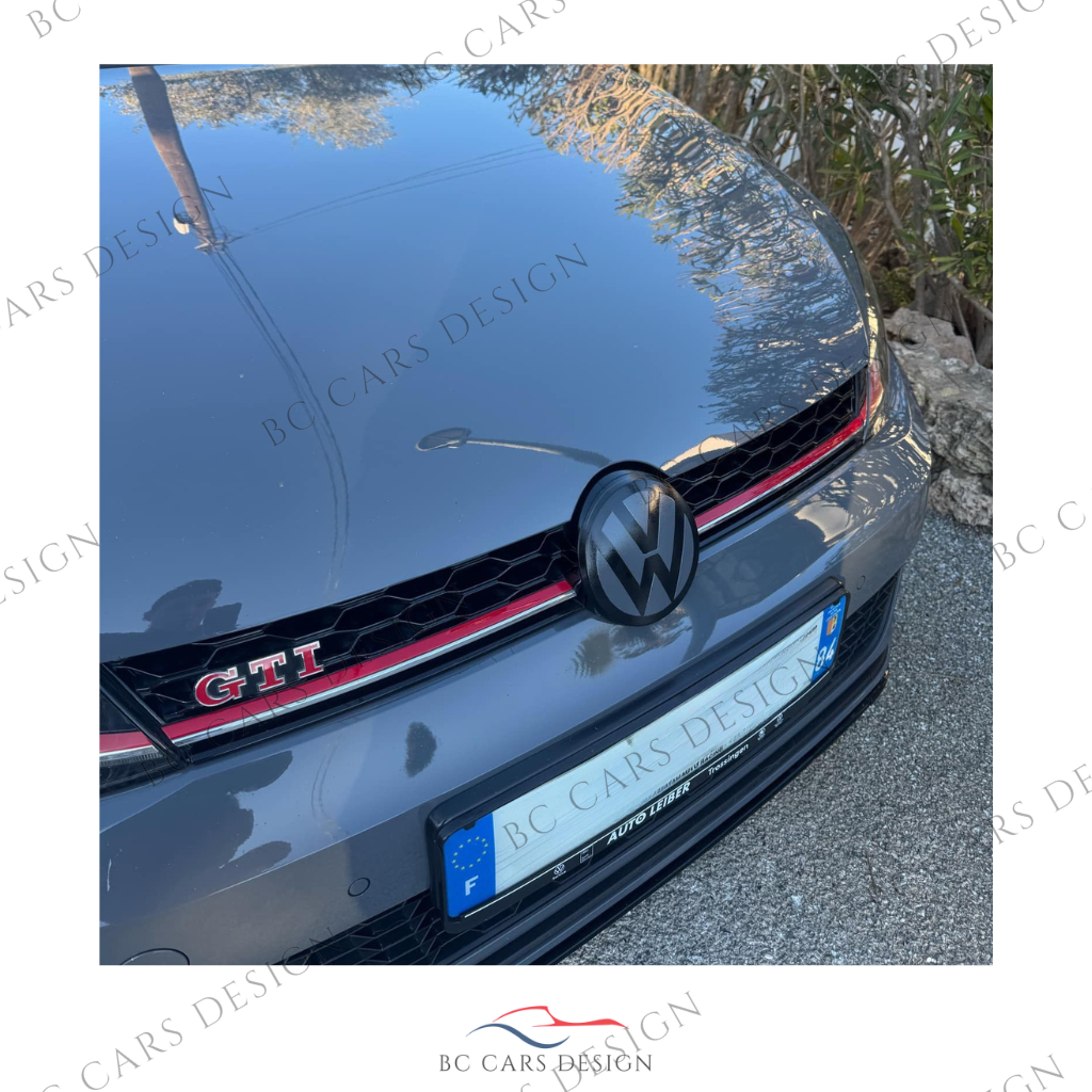Set Emblèmes Avant + Arrière pour Volkswagen Golf 7 TCR Phase 2 - "Pure Grey"