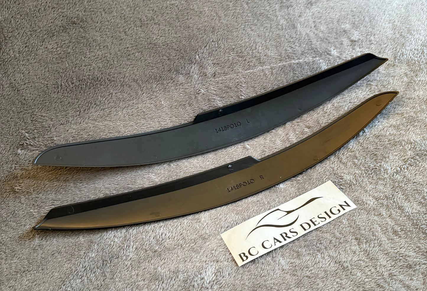 Paire de Paupières de Phares pour Polo 5 (2011-2018) - Noir Brillant