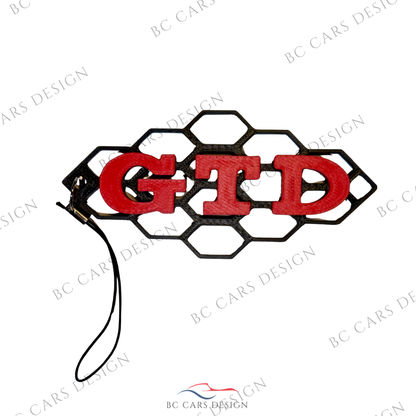 Porte-clé design GTD – Style nid d’abeille