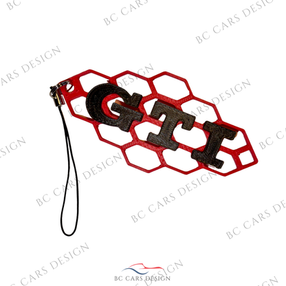 Porte-clé design GTI – Style nid d’abeille