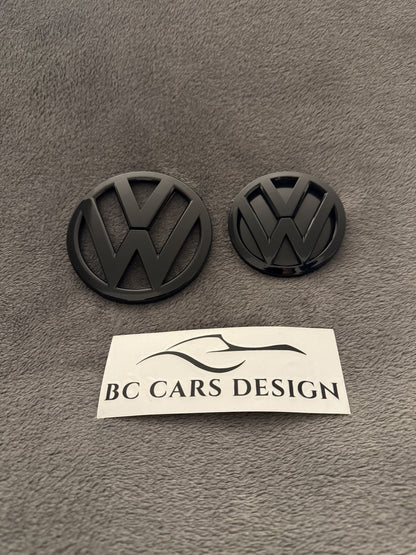 Lot Emblèmes Noir pour VW Scirocco - Avant + Arrières - 2015 / 2017