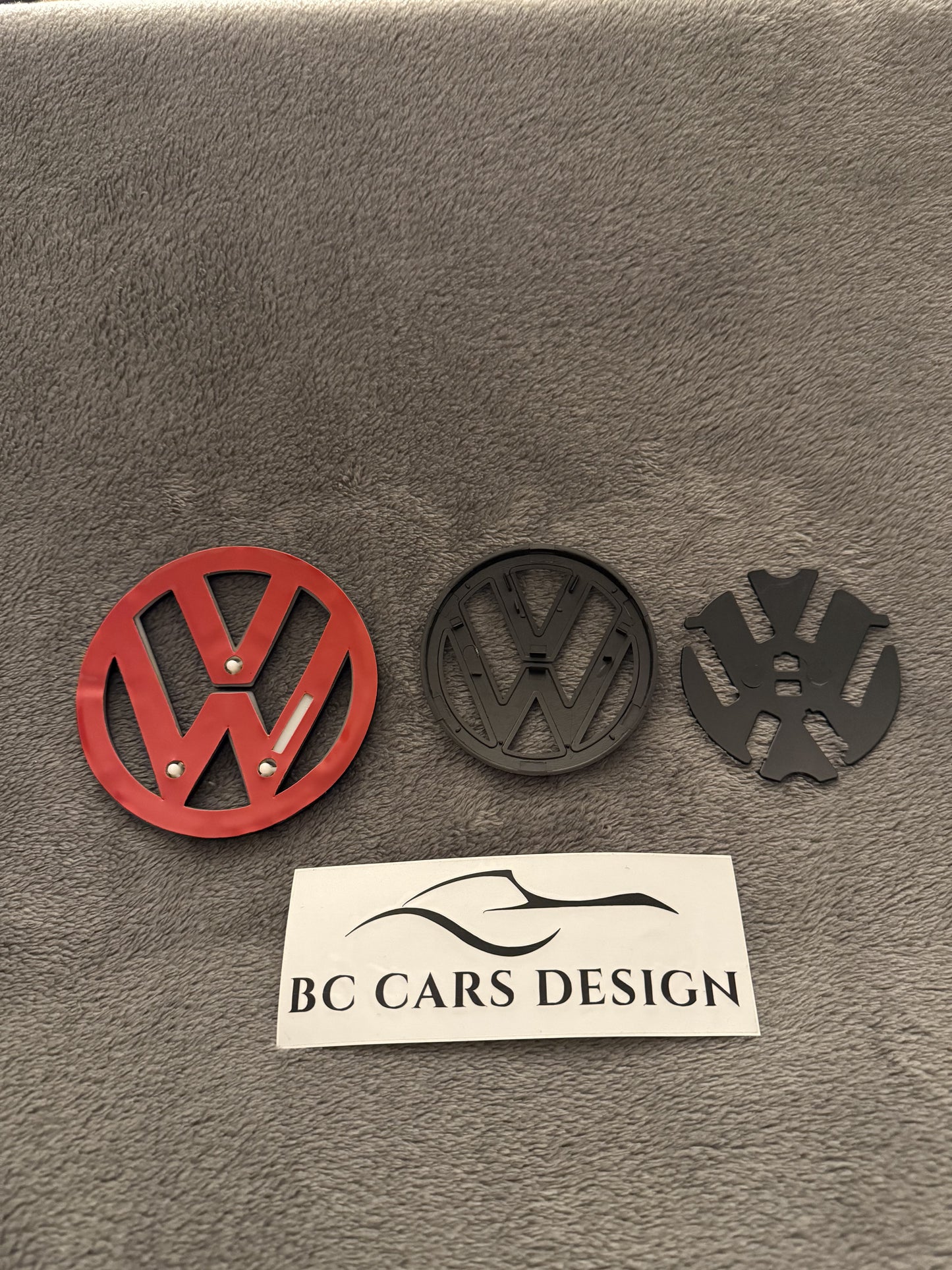 Lot Emblèmes Noir pour VW Scirocco - Avant + Arrières - 2015 / 2017