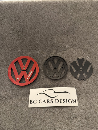 Lot Emblèmes Noir pour VW Scirocco - Avant + Arrières - 2015 / 2017