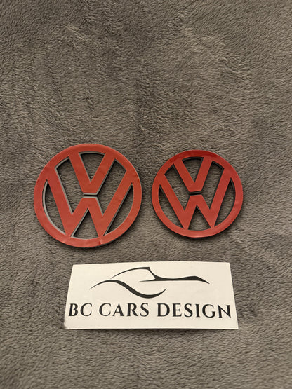 Lot Emblèmes Noir pour VW Scirocco - Avant + Arrières - 2009 / 2014