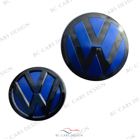 Set Emblèmes Avant + arrière pour Volkswagen Golf 7 Phase 1 et 2 - "Bleu Lapiz"