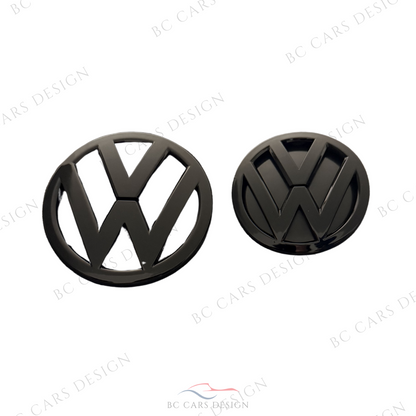 Lot Emblèmes Noir pour VW Scirocco - Avant + Arrières - 2015 / 2017