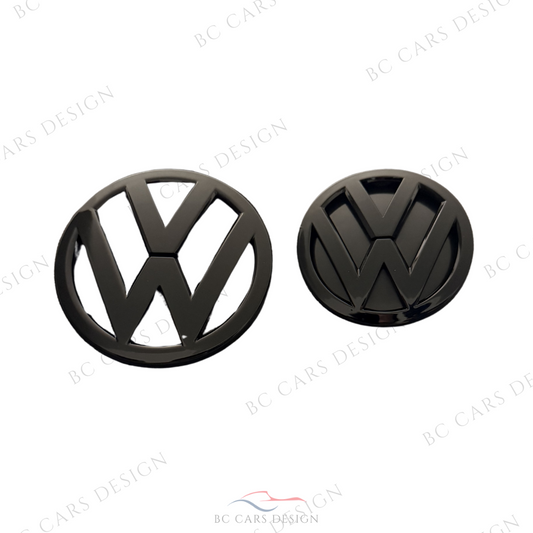 Lot Emblèmes Noir pour VW Scirocco - Avant + Arrières - 2015 / 2017
