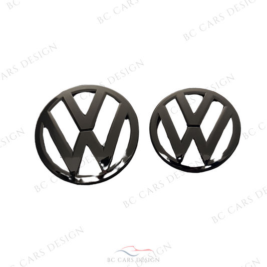 Lot Emblèmes Noir pour VW Scirocco - Avant + Arrières - 2009 / 2014