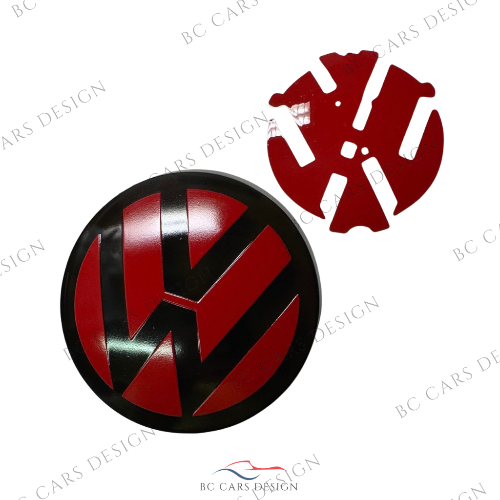 Set Emblèmes Avant + arrière pour Volkswagen Golf 7 Phase 1 et 2 - "Rouge Tornado"