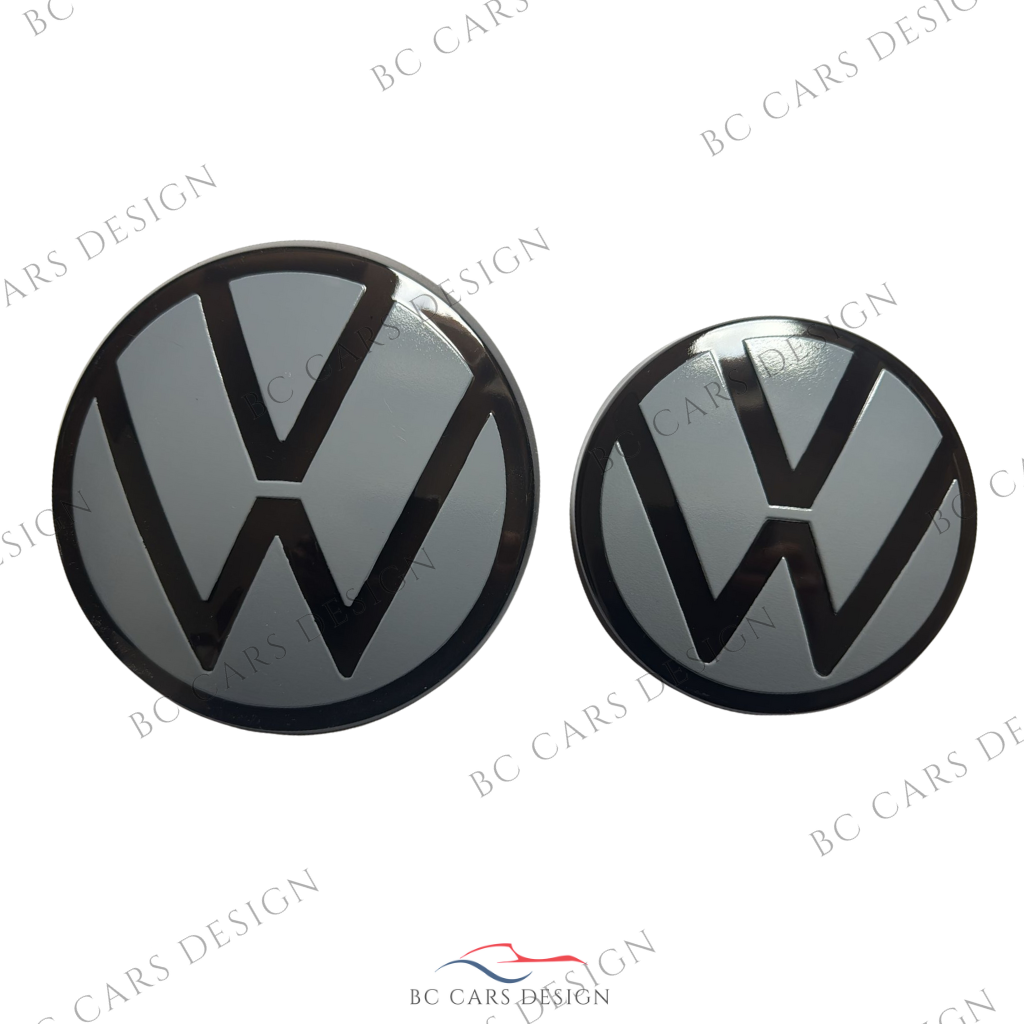 Set Emblèmes Avant + Arrière pour Volkswagen Golf 8 GTI - "Gris Pierre de Lune"